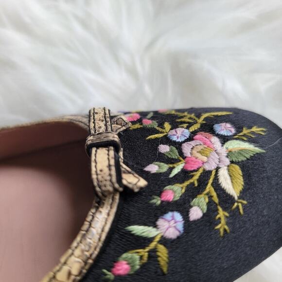 Authentic Prada Work of Art Black Embroidered Sz38.5 Shoes - Picture 7 of 11